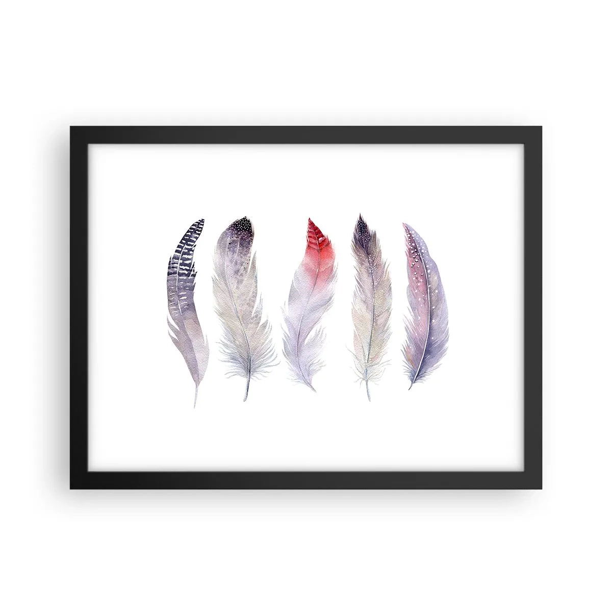 Poszter fehér keretben - Gyengéd, mint a sokszínű köd - 40x30 cm