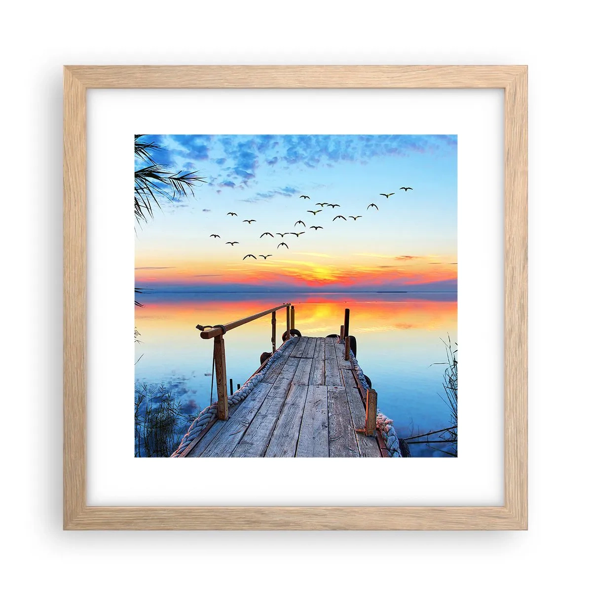 Poszter világos tölgy keretben - Ideje visszamenni… - 30x30 cm