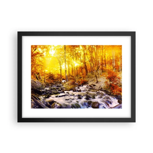 Poszter fehér keretben - Kövek aranyba és platinába - 40x30 cm