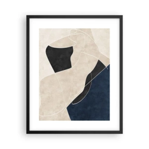 Poszter fehér keretben - Absztrakt kompozíció - az árnyalatok kontrasztja - 40x50 cm