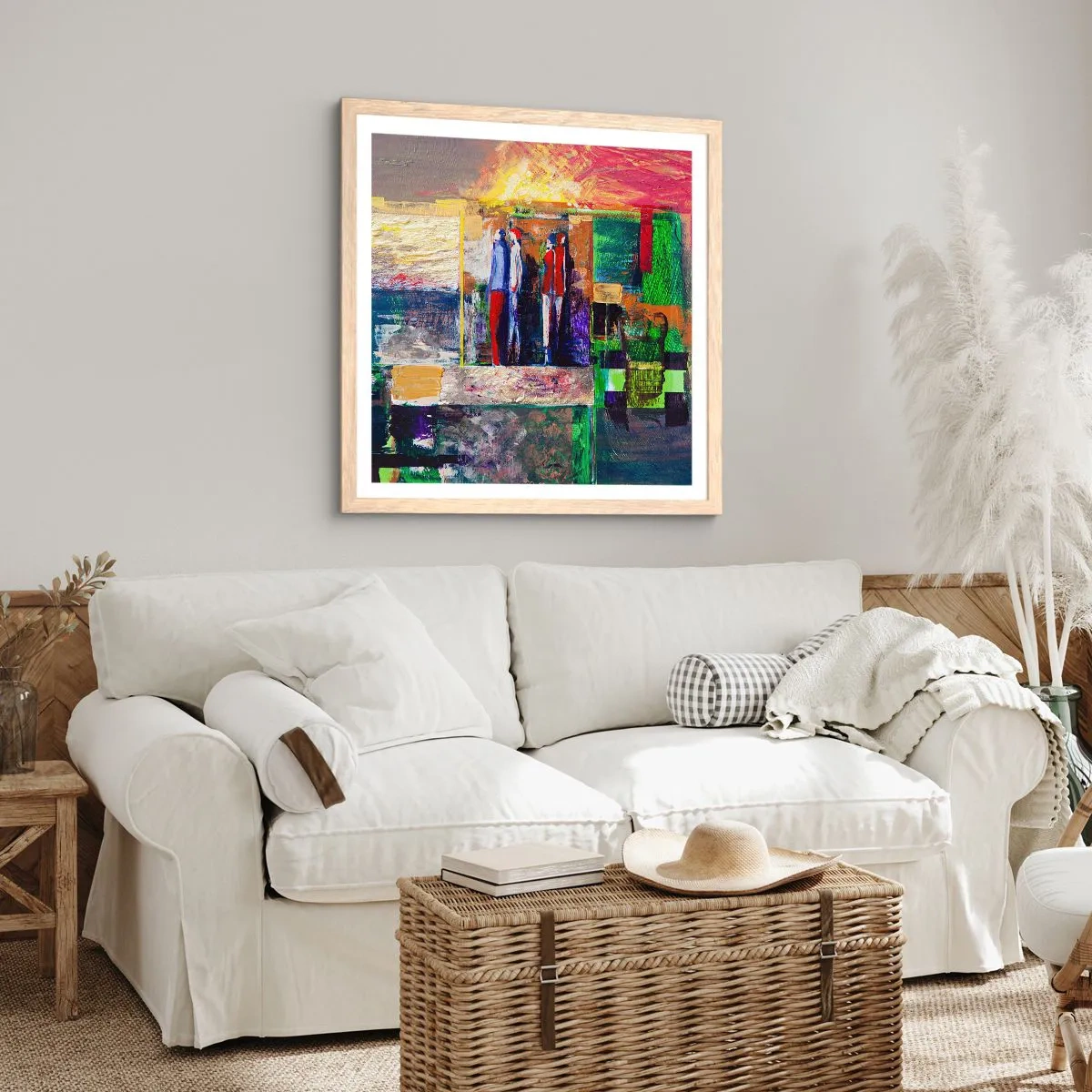 Poszter világos tölgy keretben - Kapcsolatok és érzelmek - 40x40 cm