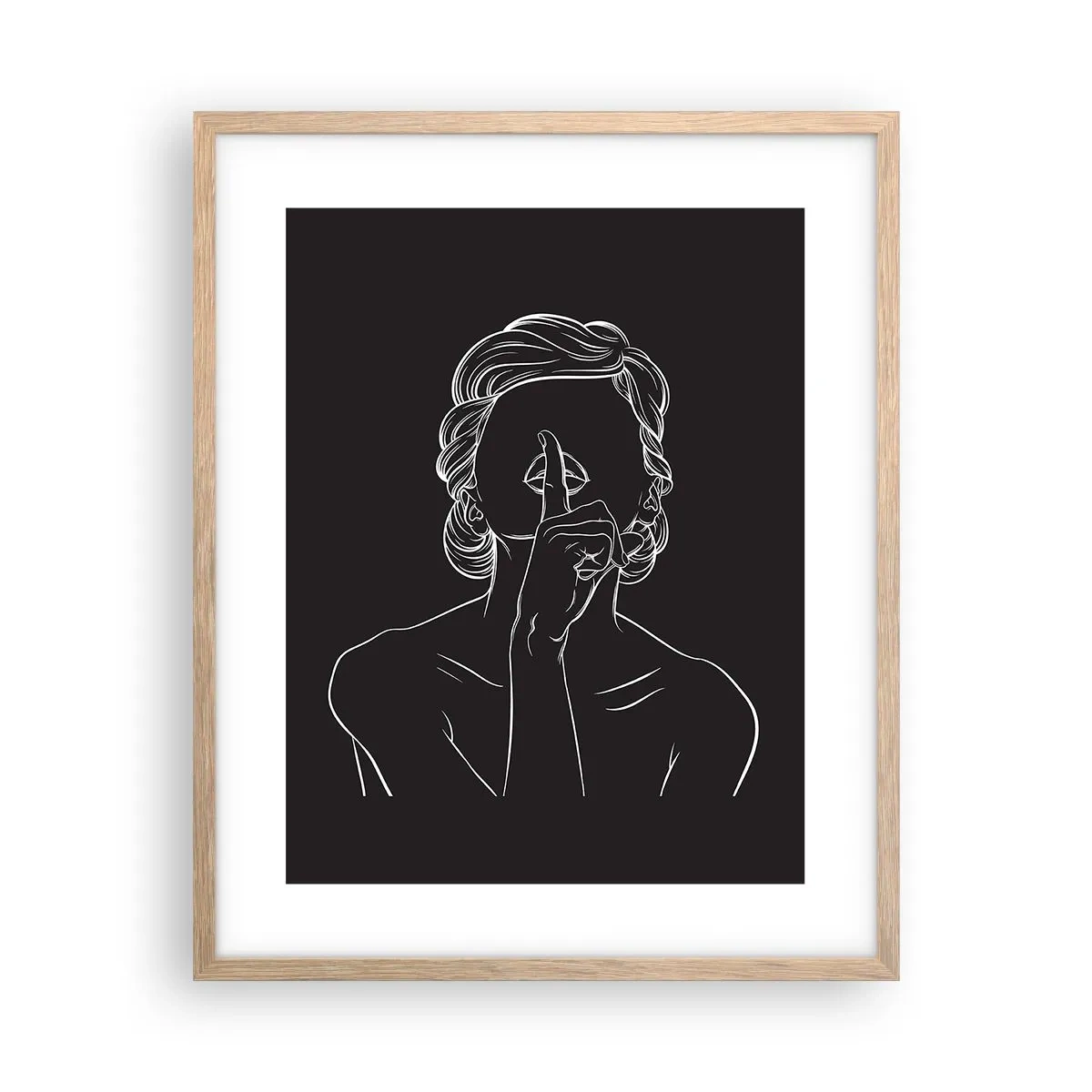 Poszter világos tölgy keretben - A szépség csendben virágzik - 40x50 cm