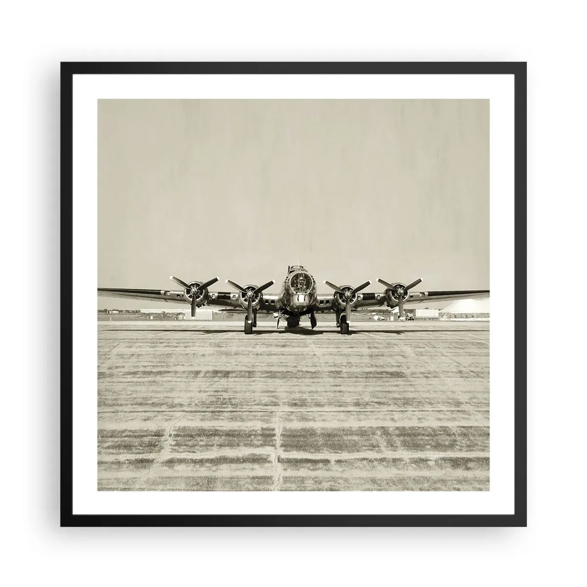 Poszter fehér keretben - Mint mindig készen - 60x60 cm