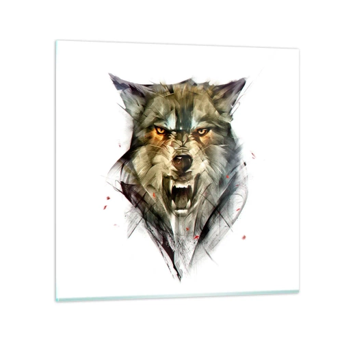 Üveg kép - Egy lépést sem! - 30x30 cm