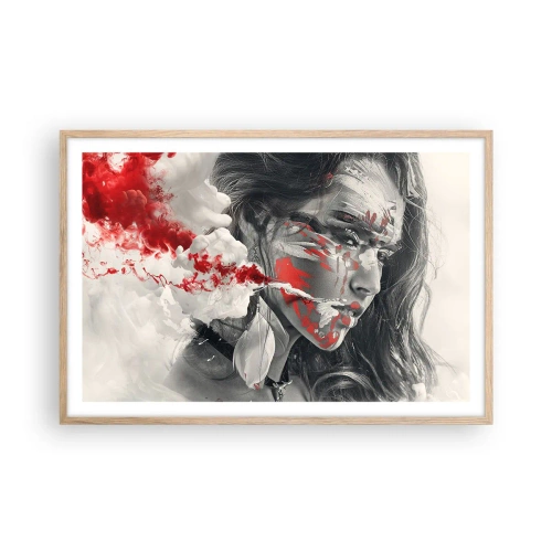 Poszter világos tölgy keretben - Az abszurditás füstjében - 91x61 cm