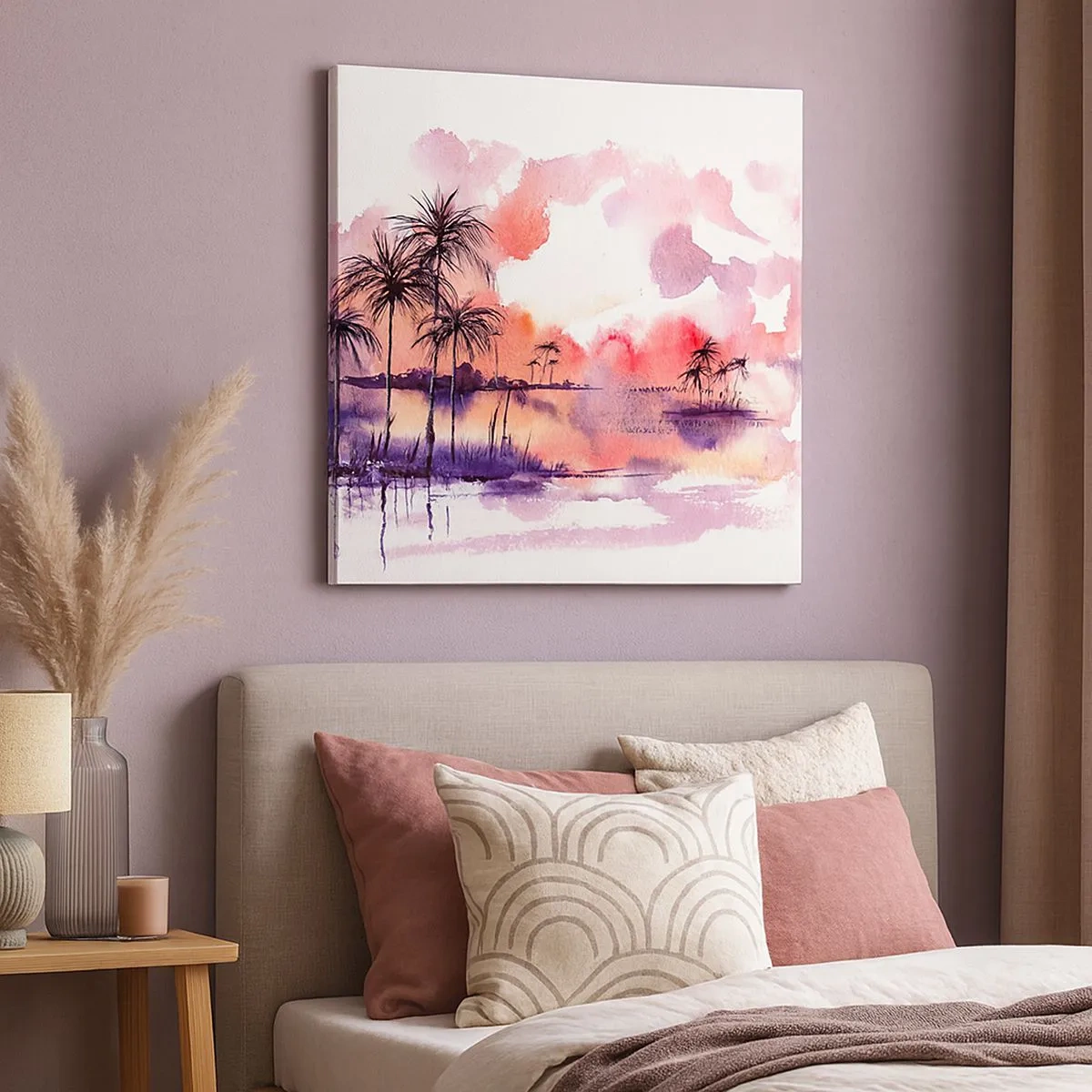 Vászonkép - A trópusok nyugalma vörösben - 30x30 cm