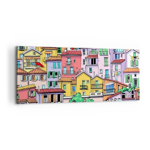Vászonkép - Vidám város - 100x40 cm