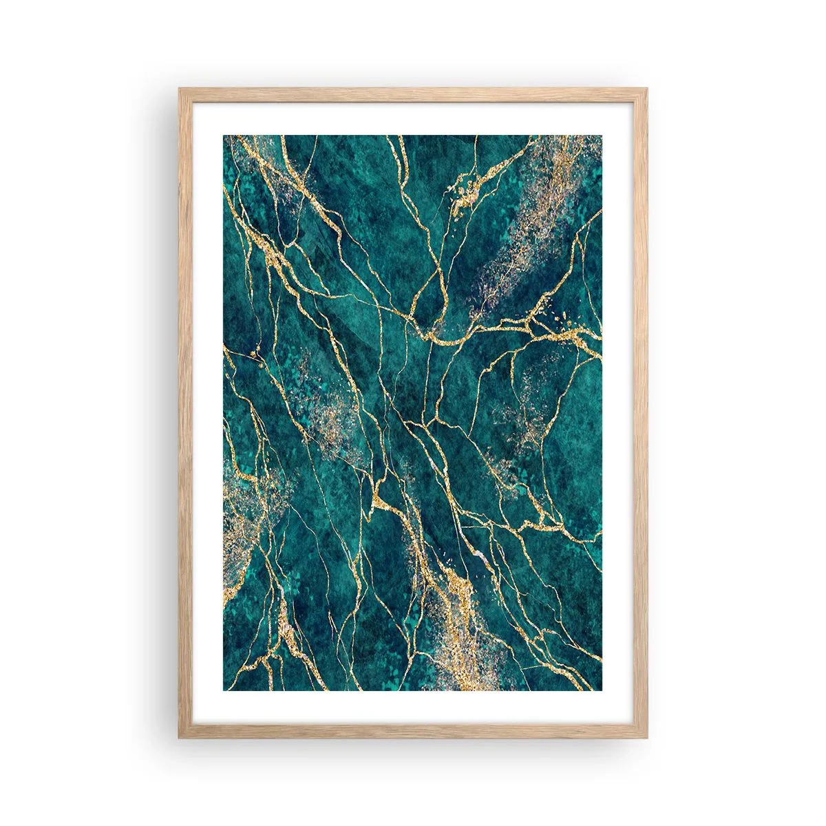 Poszter világos tölgy keretben - Aranybánya - 50x70 cm