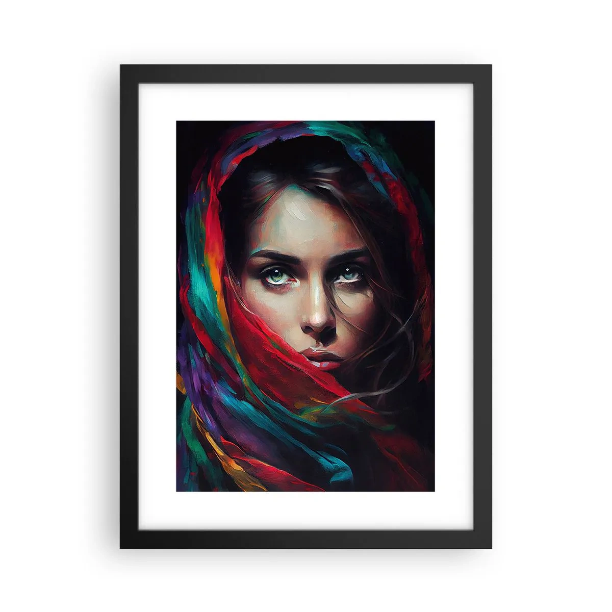 Poszter fehér keretben - Zöld szemű rejtély - 30x40 cm