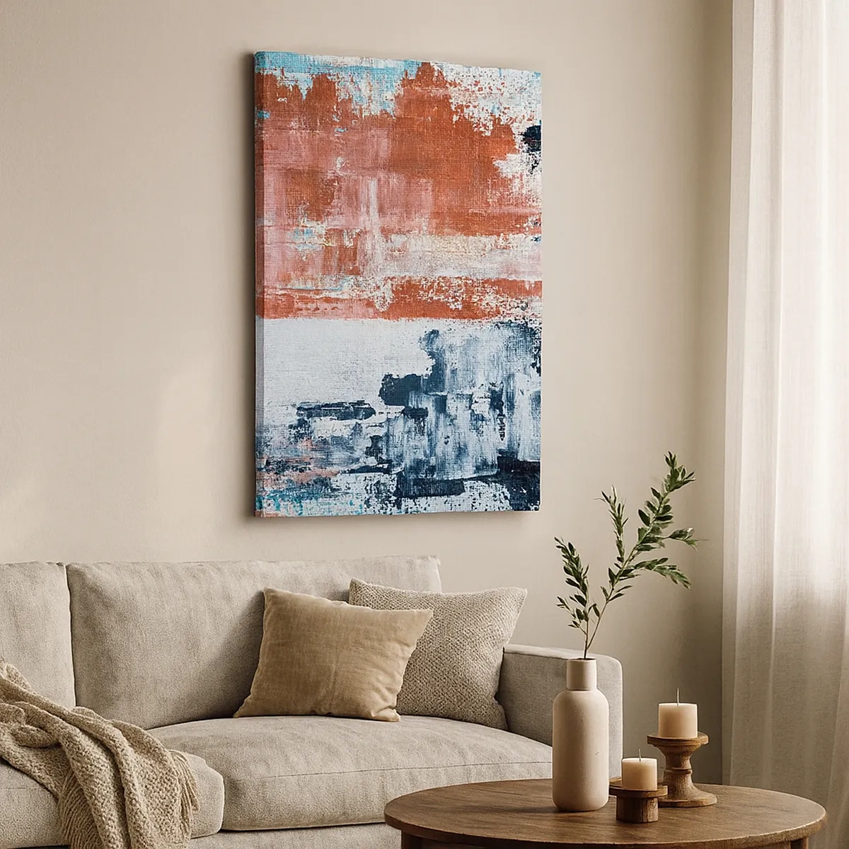 Vászonkép - Fele-fele absztrakt - 50x70 cm