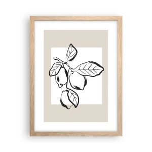 Poszter világos tölgy keretben - Ahol a citrom érik... - 30x40 cm