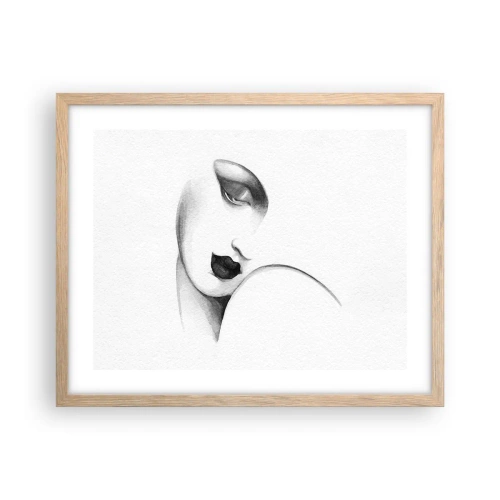 Poszter világos tölgy keretben - Łempicka stílusában - 50x40 cm