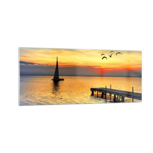 Üveg kép - Az esti visszatérések - 100x40 cm