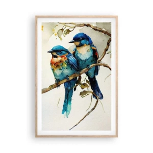 Poszter világos tölgy keretben - Megsértődött? - 61x91 cm