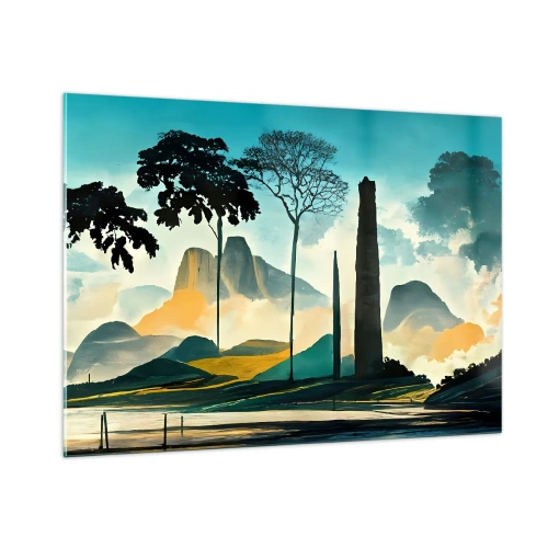 Üveg kép - Mindíg magasabbra és magasabbra - 100x70 cm