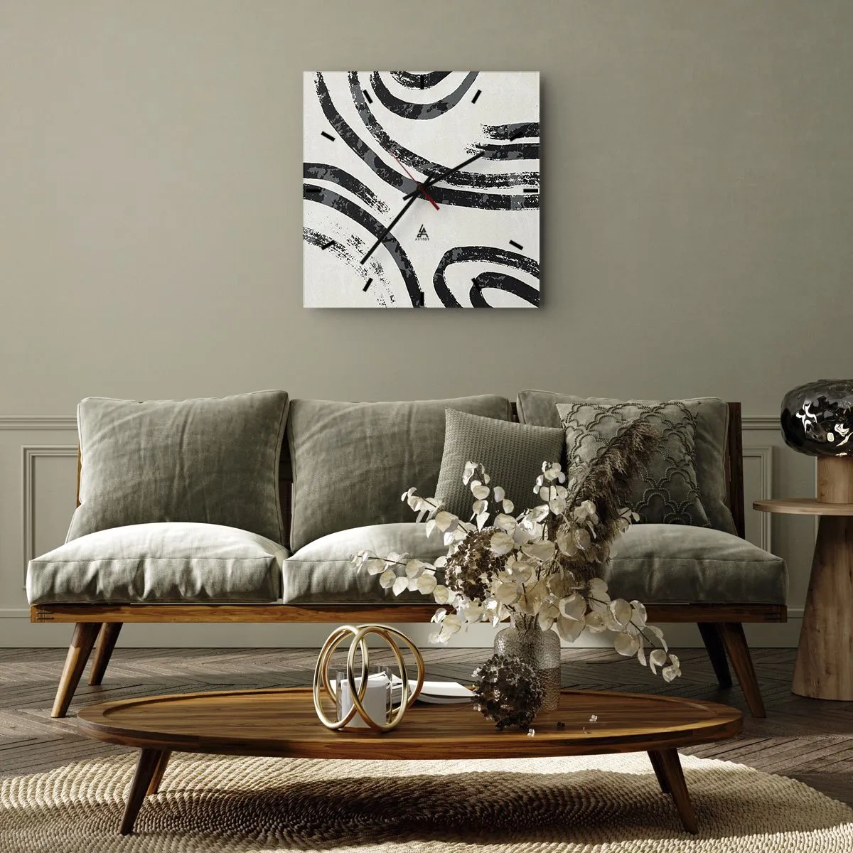 Falióra, Óra - Félig megállt - 30x30 cm