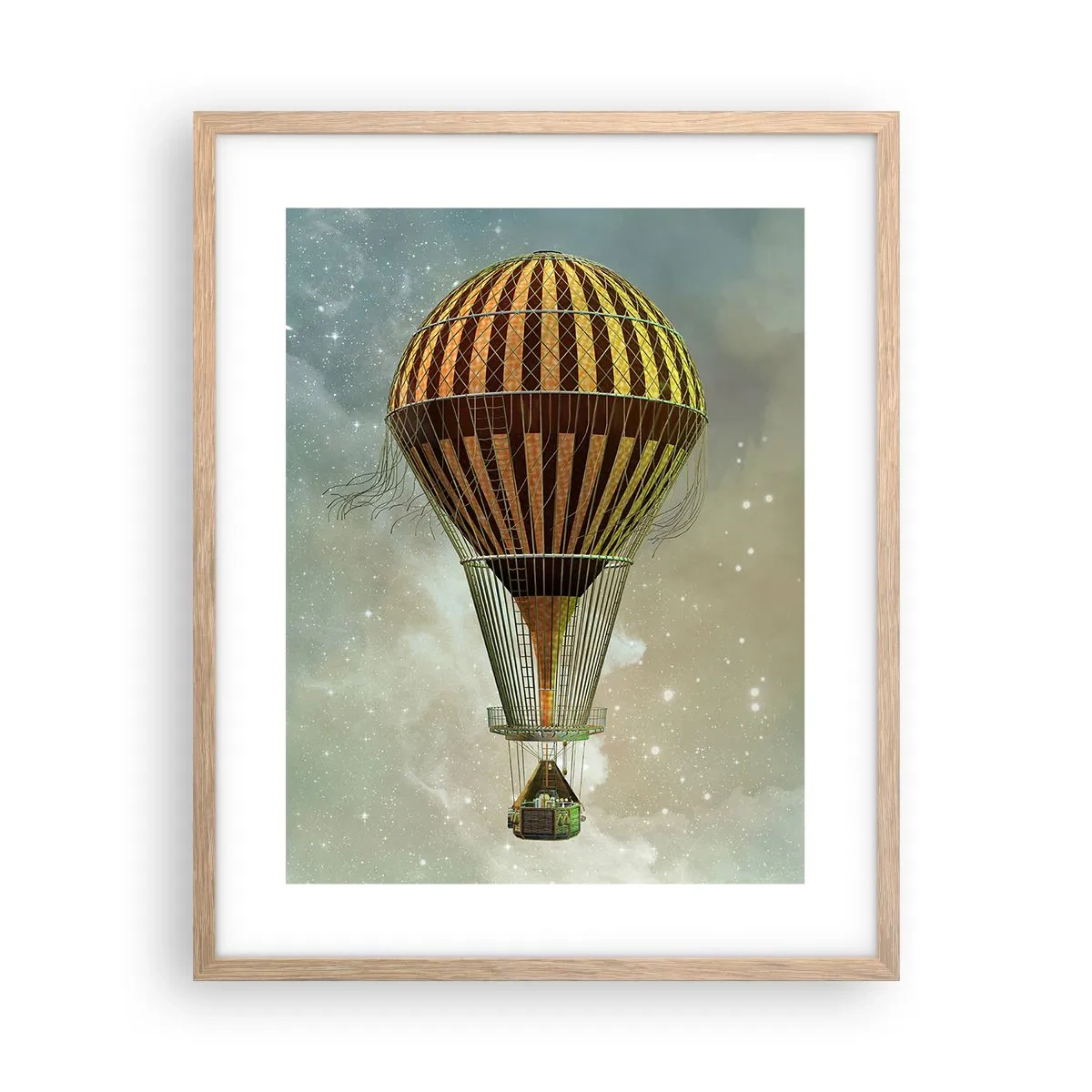 Poszter világos tölgy keretben - Úttörő járatok - 40x50 cm