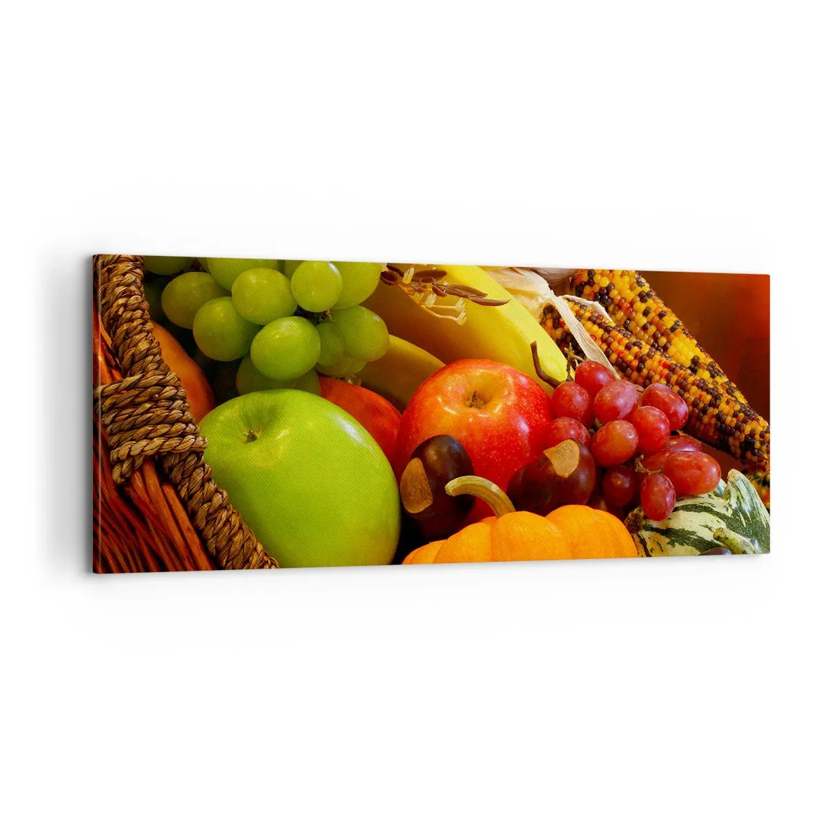 Vászonkép - Bőség kosara - 100x40 cm