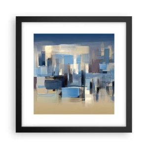 Poszter fehér keretben - Kék építmény - 30x30 cm