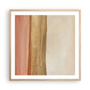 Poszter világos tölgy keretben - Függőleges kompozíció - 60x60 cm