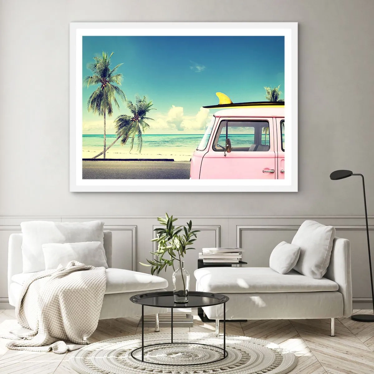Poszter fekete keretben - Ideje elkezdeni a nyaralást - 70x50 cm