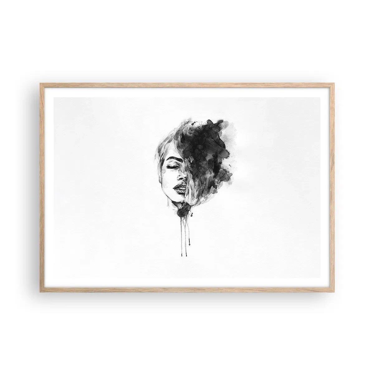 Poszter világos tölgy keretben - Miről álmodozik egy lány - 100x70 cm