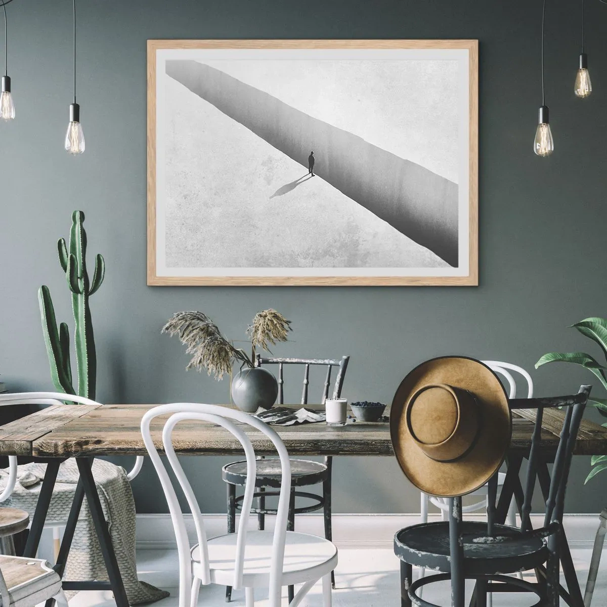 Poszter világos tölgy keretben - Fényes célpont - 50x40 cm