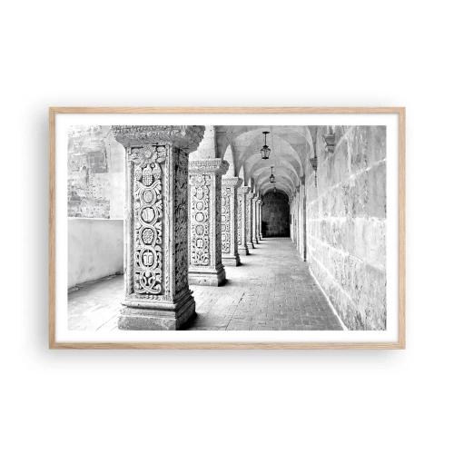 Poszter világos tölgy keretben - És hová megy...? - 91x61 cm