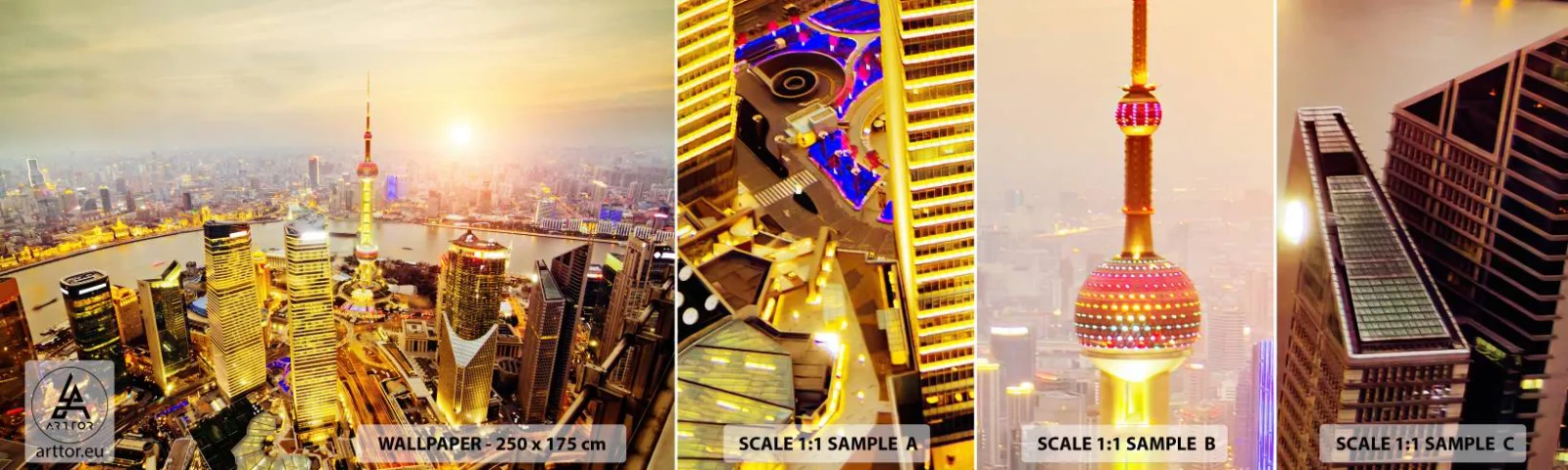 Fotótapéta Minta Öntapadós Deluxe Sticker - Ázsiai álom - Város, Tájkép, Építészet - 100x30 cm