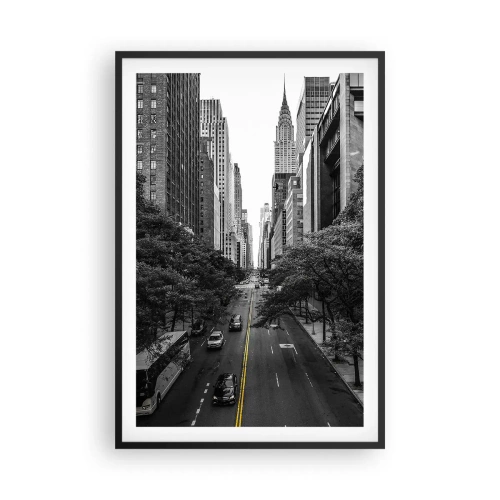 Poszter fehér keretben - New Yorki reggel - 61x91 cm