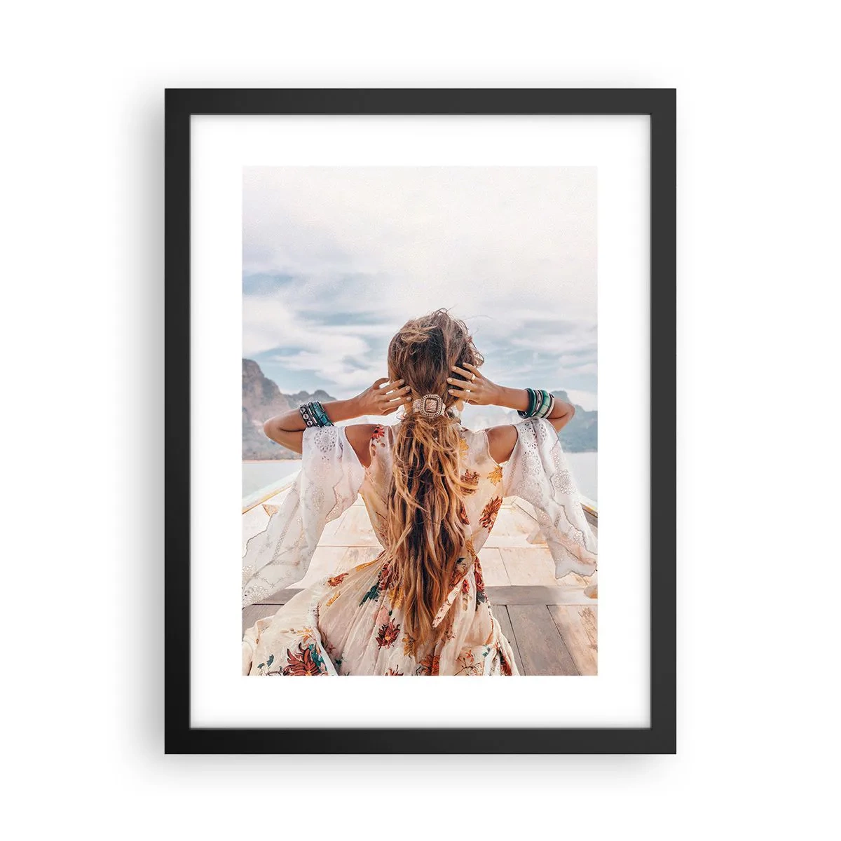 Poszter fehér keretben - Az út a boldogság felé - 30x40 cm