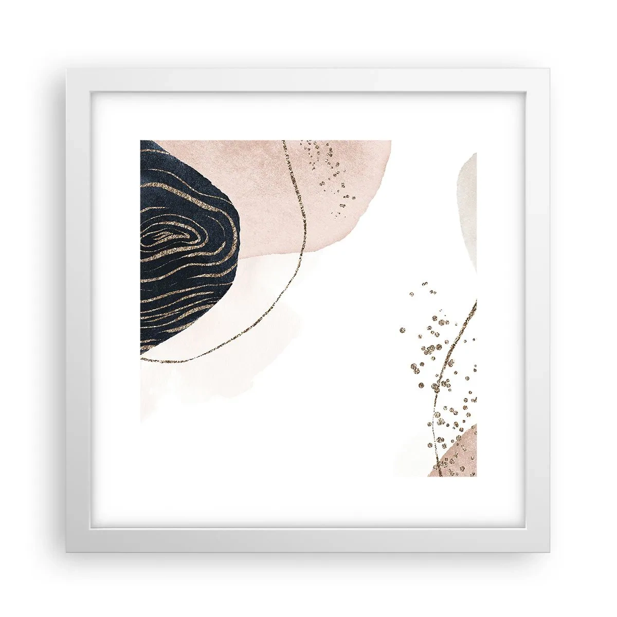 Poszter fekete keretben - Minden folyik - 30x30 cm