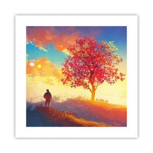 Poszter - Zarándok a célállomáson - 40x40 cm