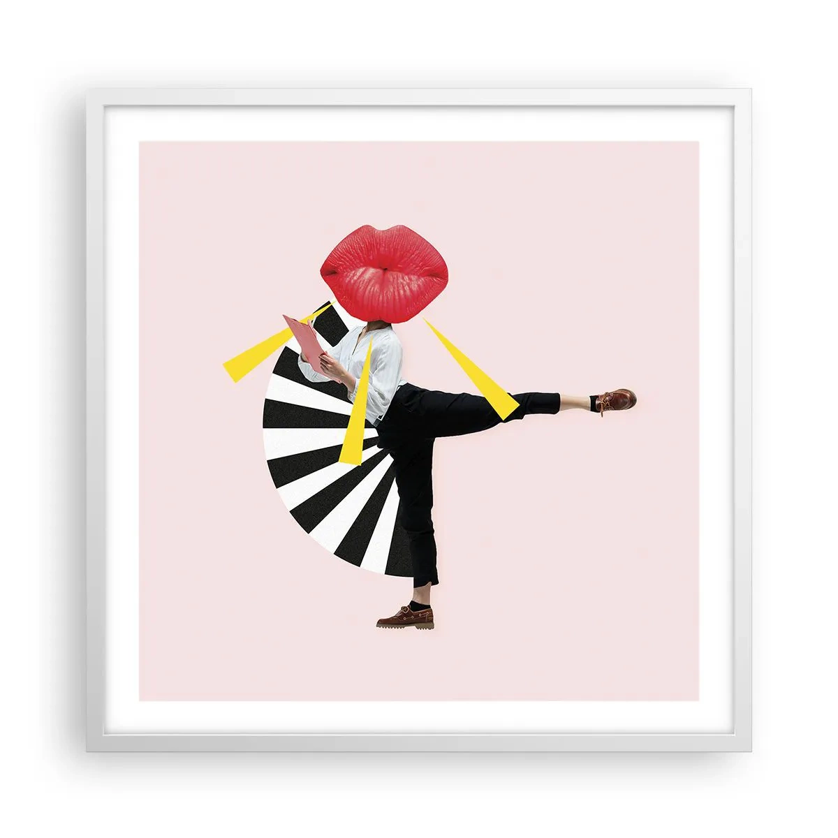 Poszter fekete keretben - Szürreális pop art - 60x60 cm