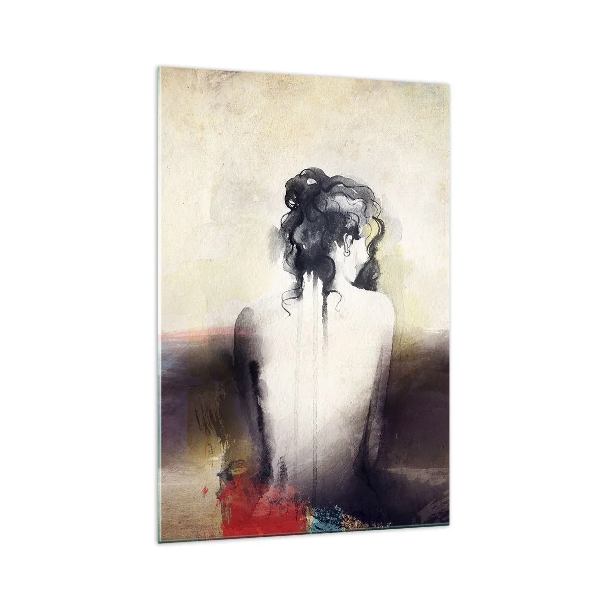 Üveg kép - Sima vonalak, ovális formák - 70x100 cm