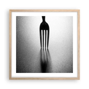 Poszter világos tölgy keretben - Fény és árnyék - 50x50 cm