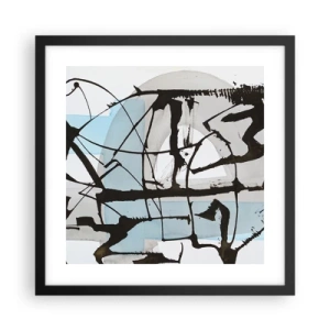 Poszter fehér keretben - Mindennek ellenére kék - 40x40 cm