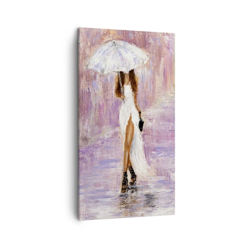 Vászonkép - A liliomos esőben - 45x80 cm
