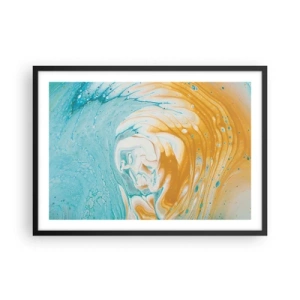 Poszter fehér keretben - Pasztell örvény - 70x50 cm