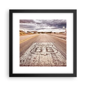 Poszter fehér keretben - Mother Road – amerikai legenda - 30x30 cm