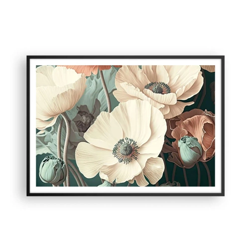 Poszter fehér keretben - Pipacsok suttogása - 100x70 cm