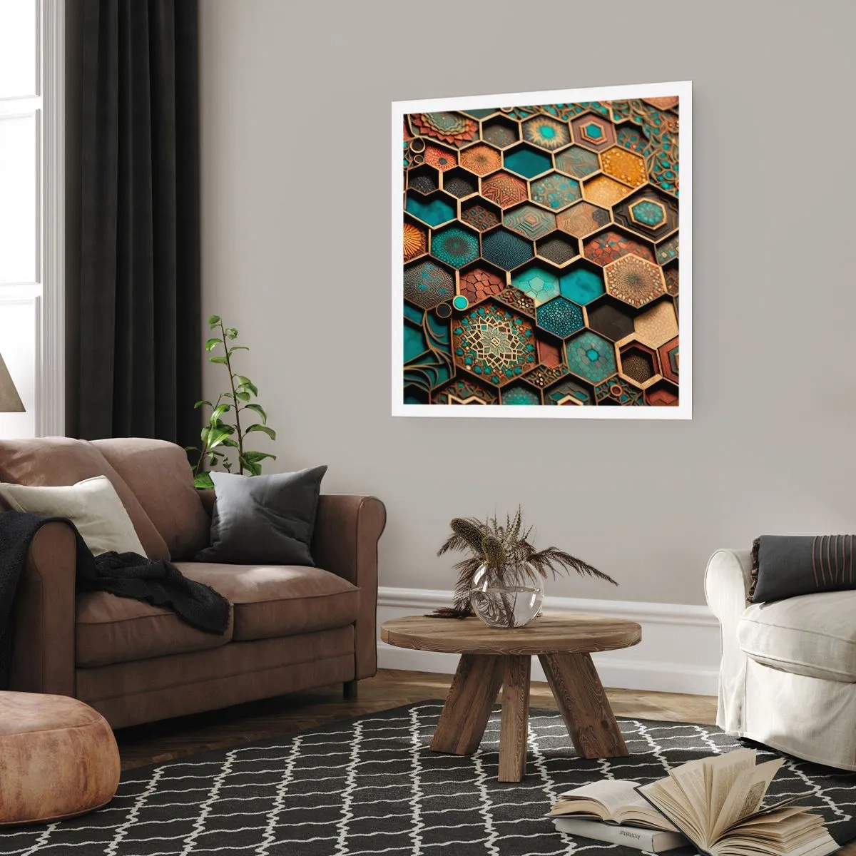 Poszter - Arab ornamentika - egy variáció - 50x50 cm
