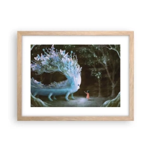 Poszter világos tölgy keretben - Fantasztikus találkozás - 40x30 cm