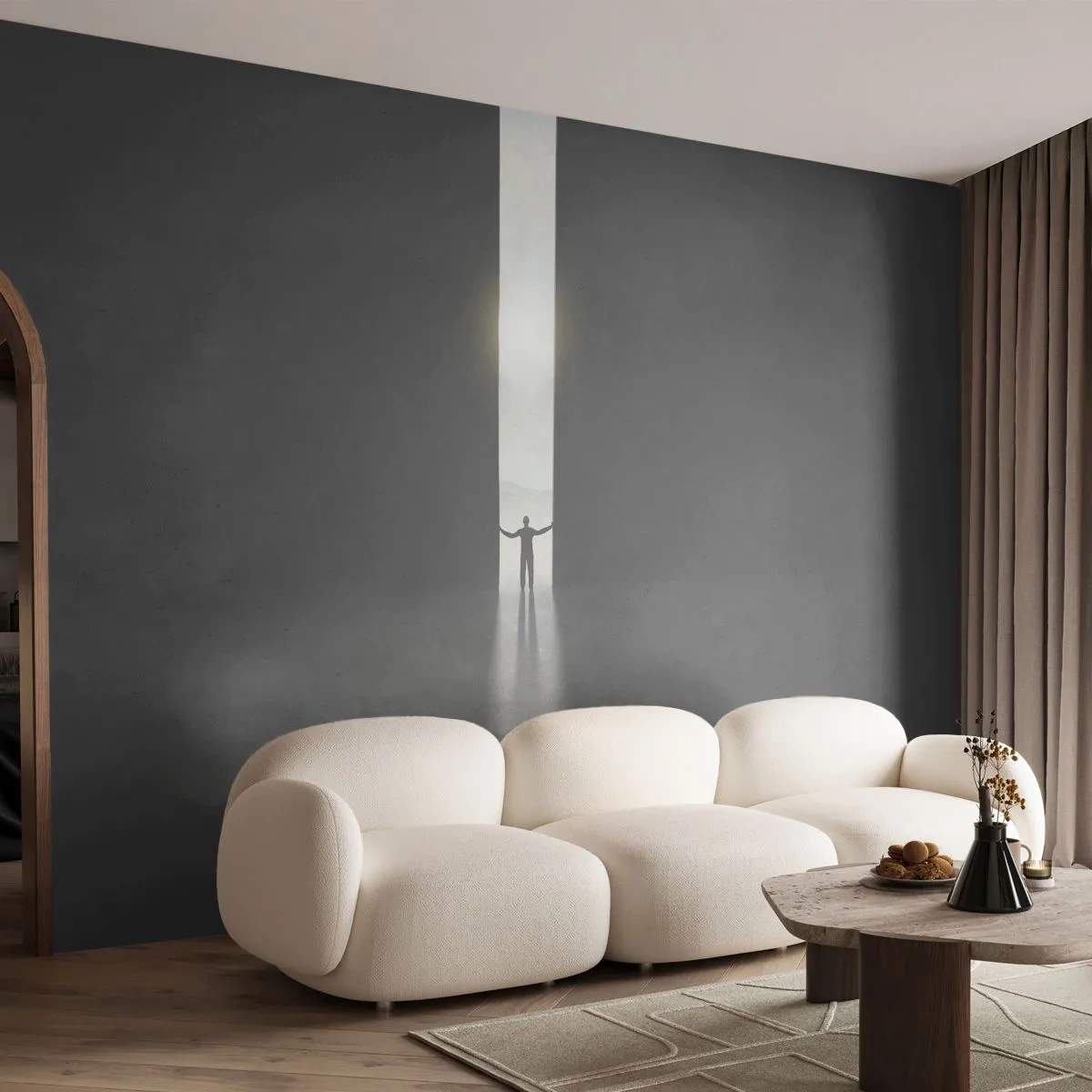 Fotótapéta Standard Eco - Egy lépés a fényes jövő felé - Absztrakció, Férfi, Darab - 350x256 cm