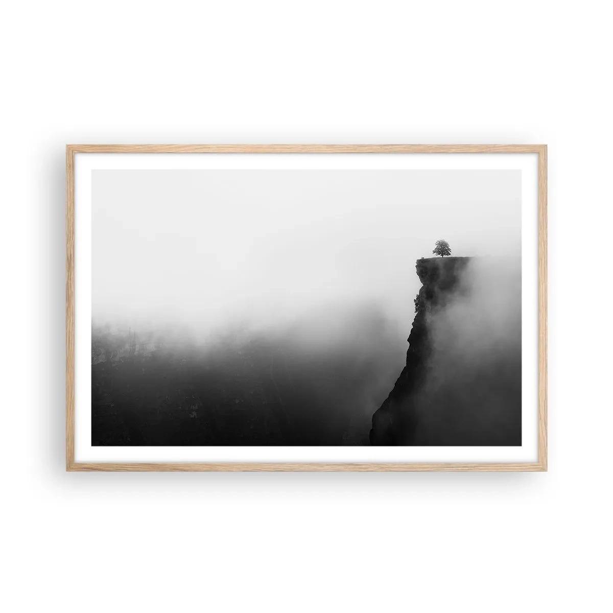 Poszter világos tölgy keretben - A világ peremén - 91x61 cm