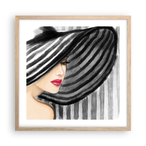 Poszter világos tölgy keretben - Hol keressünk? - 50x50 cm