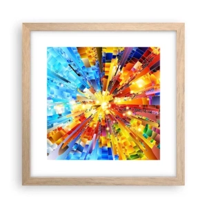 Poszter világos tölgy keretben - In medias res - 30x30 cm