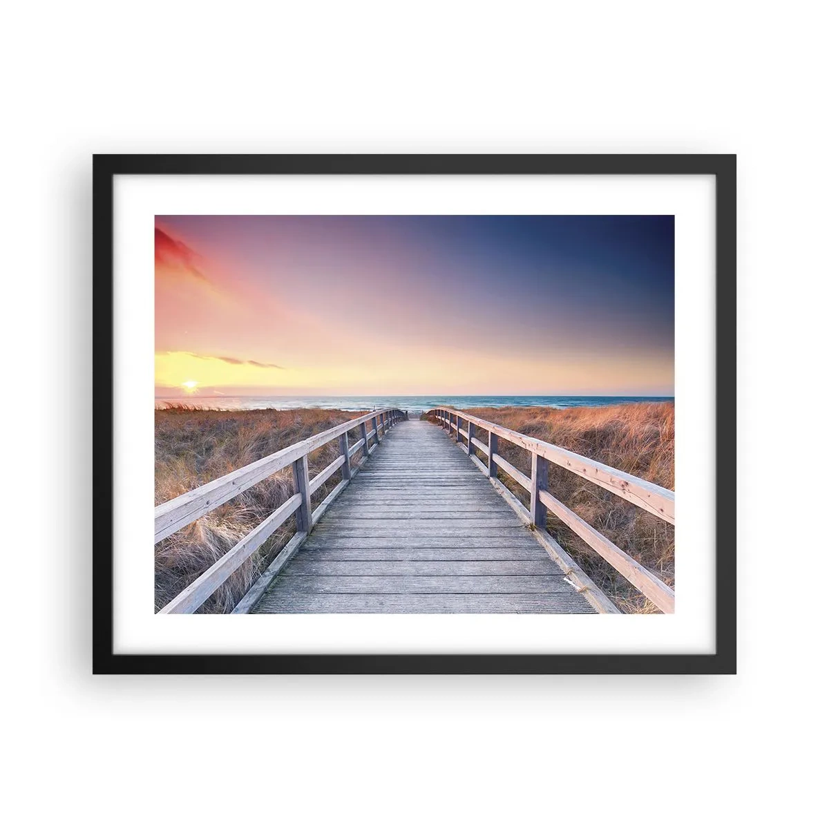 Poszter fehér keretben - Balti esti aurora - 50x40 cm