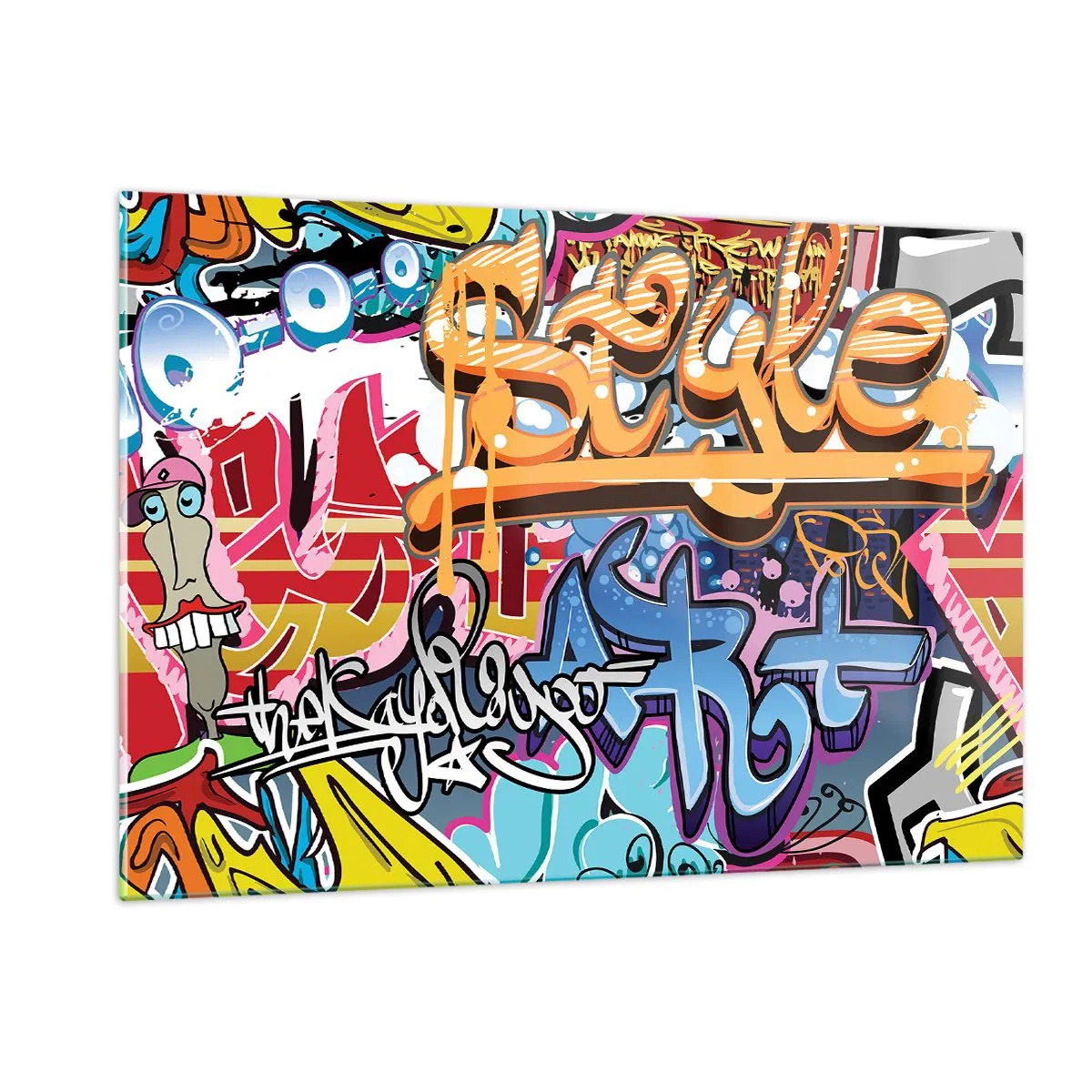 Üveg kép - Falfestmények, falfestmények, falfestmények... - 120x80 cm