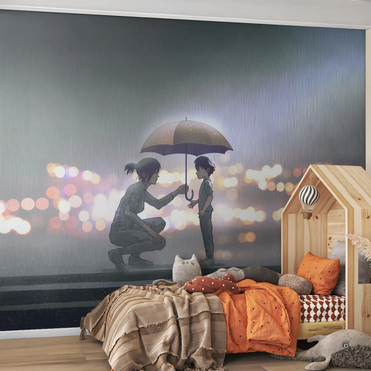 Fotótapéta Standard Eco - És most minden rendben - Gyerekeknek, Család, Esernyő - 400x280 cm